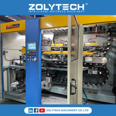 Machine de fabrication automatique de ressorts de poche de matelas disponible pour le zonage